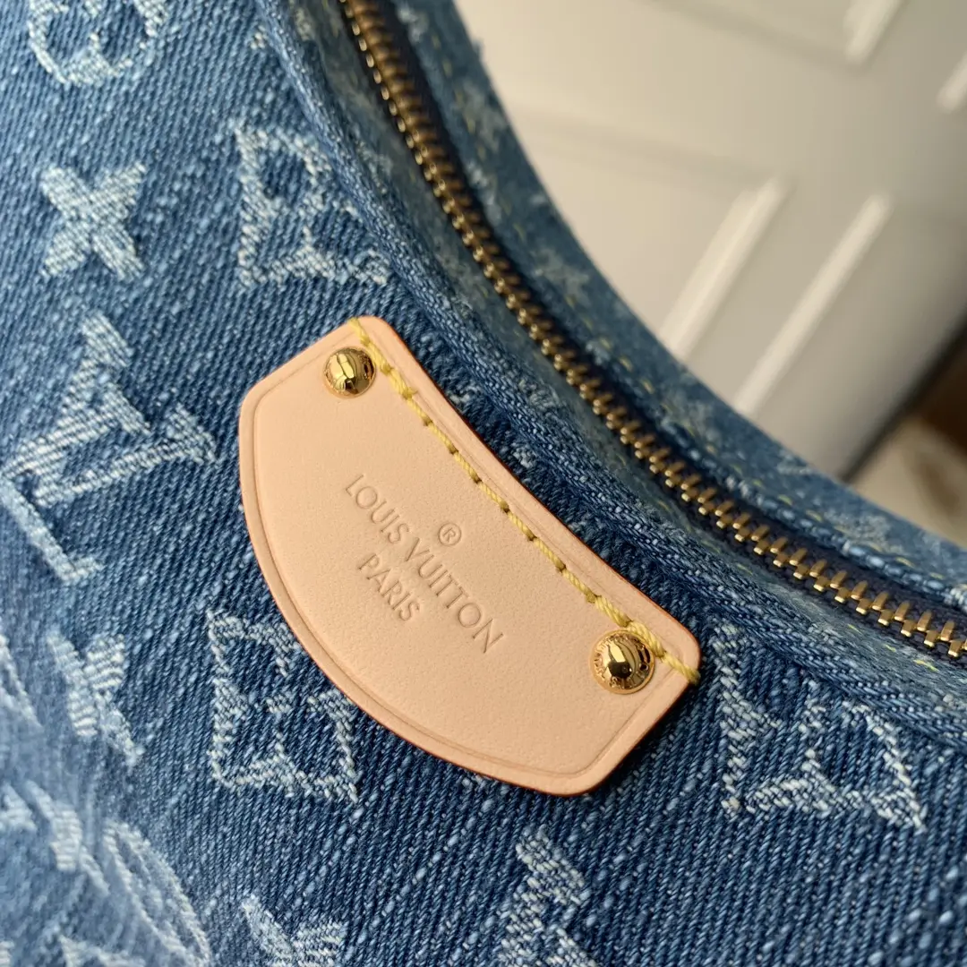 monogram denim croissant mm handbag m46856 8 monogram denim croissant mm handbag m46856 8