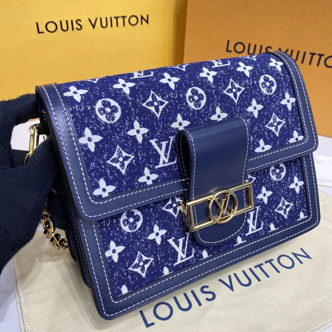 monogram denim dauphine mm handbag m59631 3