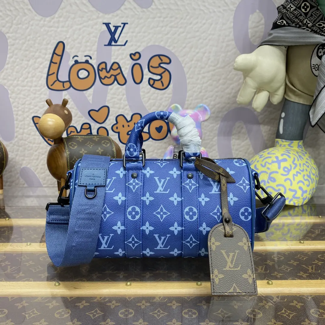 monogram denim keepall bandouliere 25 m46803 2
