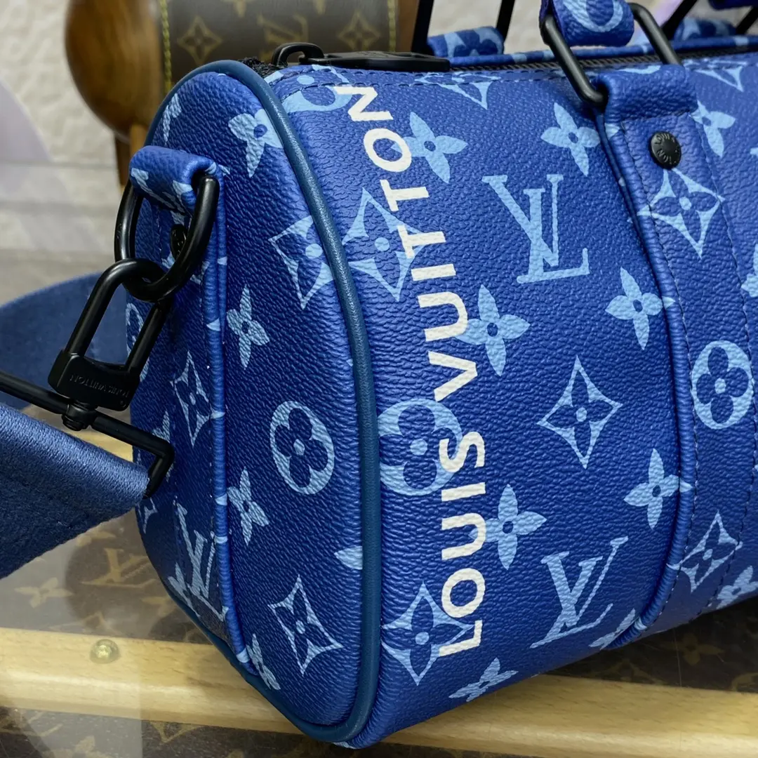 monogram denim keepall bandouliere 25 m46803 6