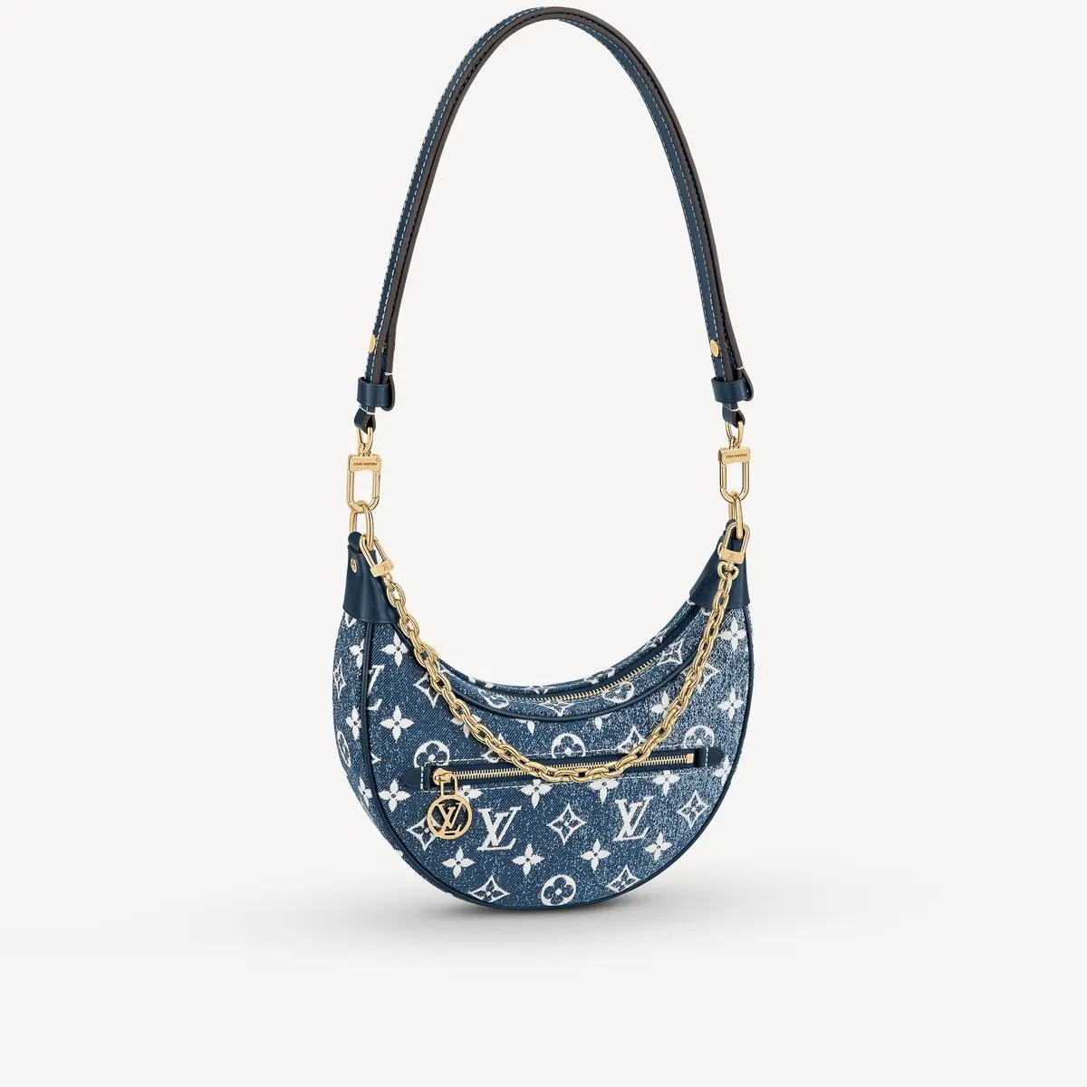 monogram denim loop baguette handbag m81166 1 monogram denim loop baguette handbag m81166 1