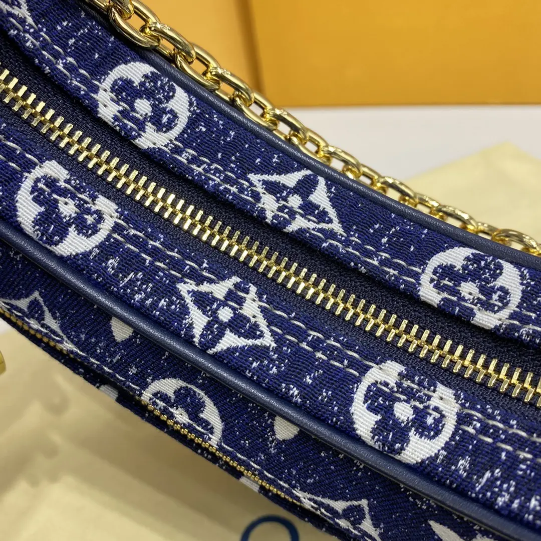 monogram denim loop baguette handbag m81166 7