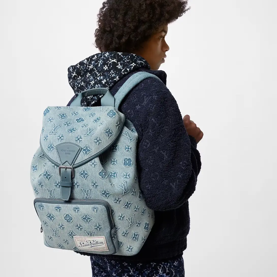 monogram denim montsouris backpack m22534 2
