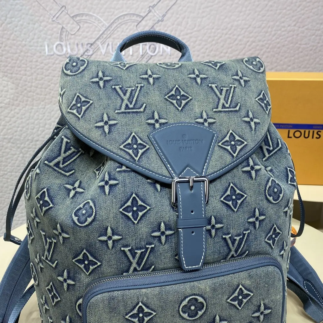 monogram denim montsouris backpack m22534 5