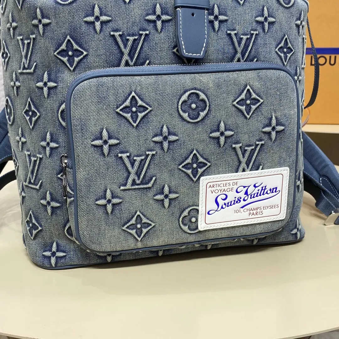 monogram denim montsouris backpack m22534 6