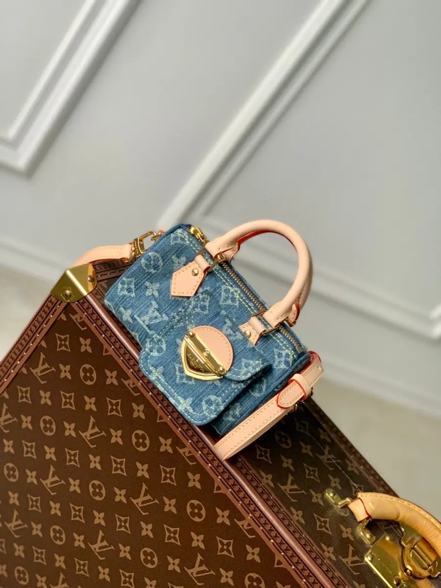 monogram denim nano speedy handbag m82950 7 monogram denim nano speedy handbag m82950 7