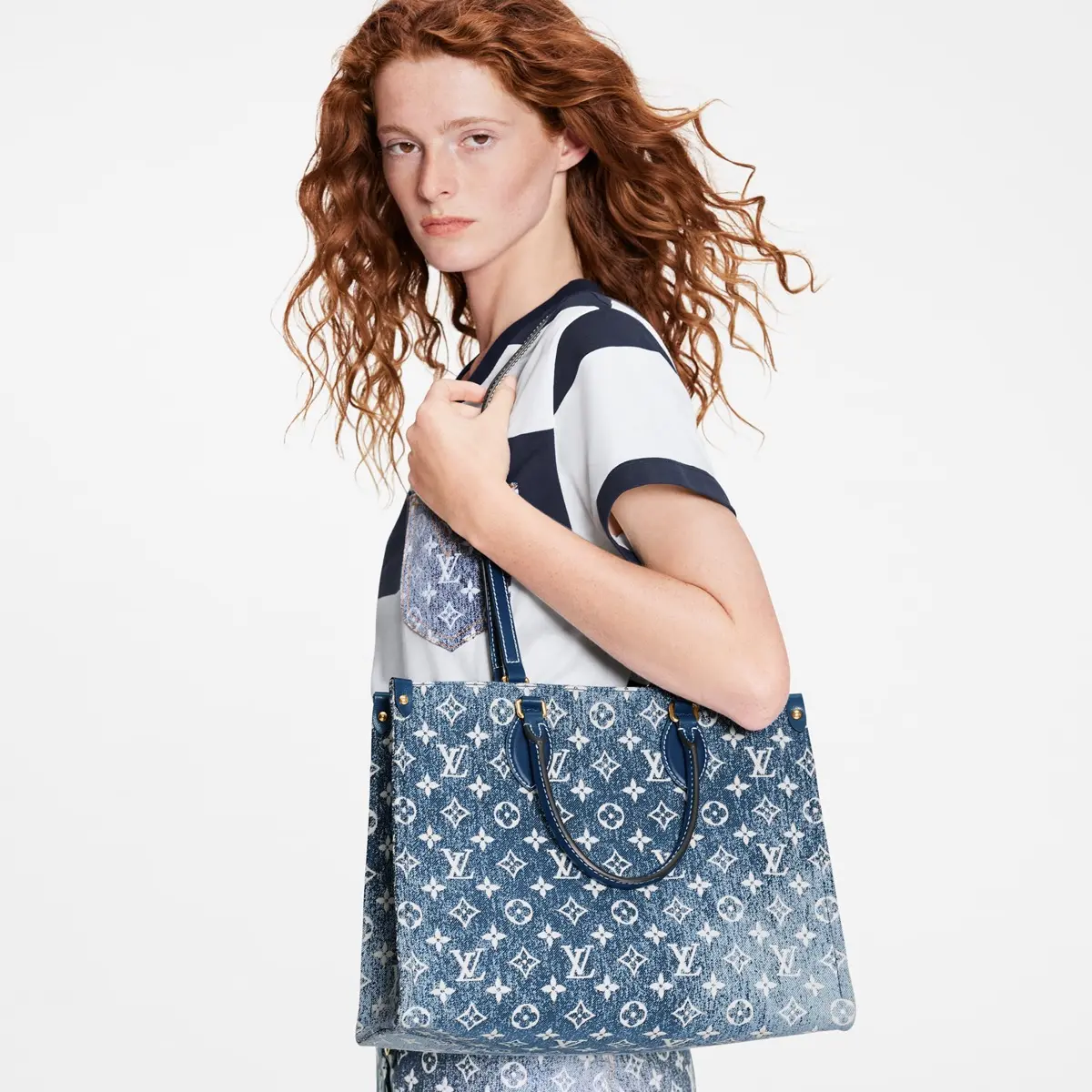 monogram denim onthego mm tote bag m59608 2