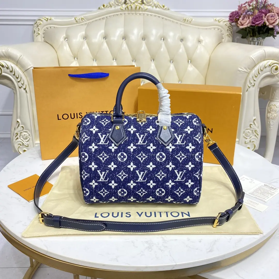 monogram denim speedy bandouliere 25 handbag m59609 2