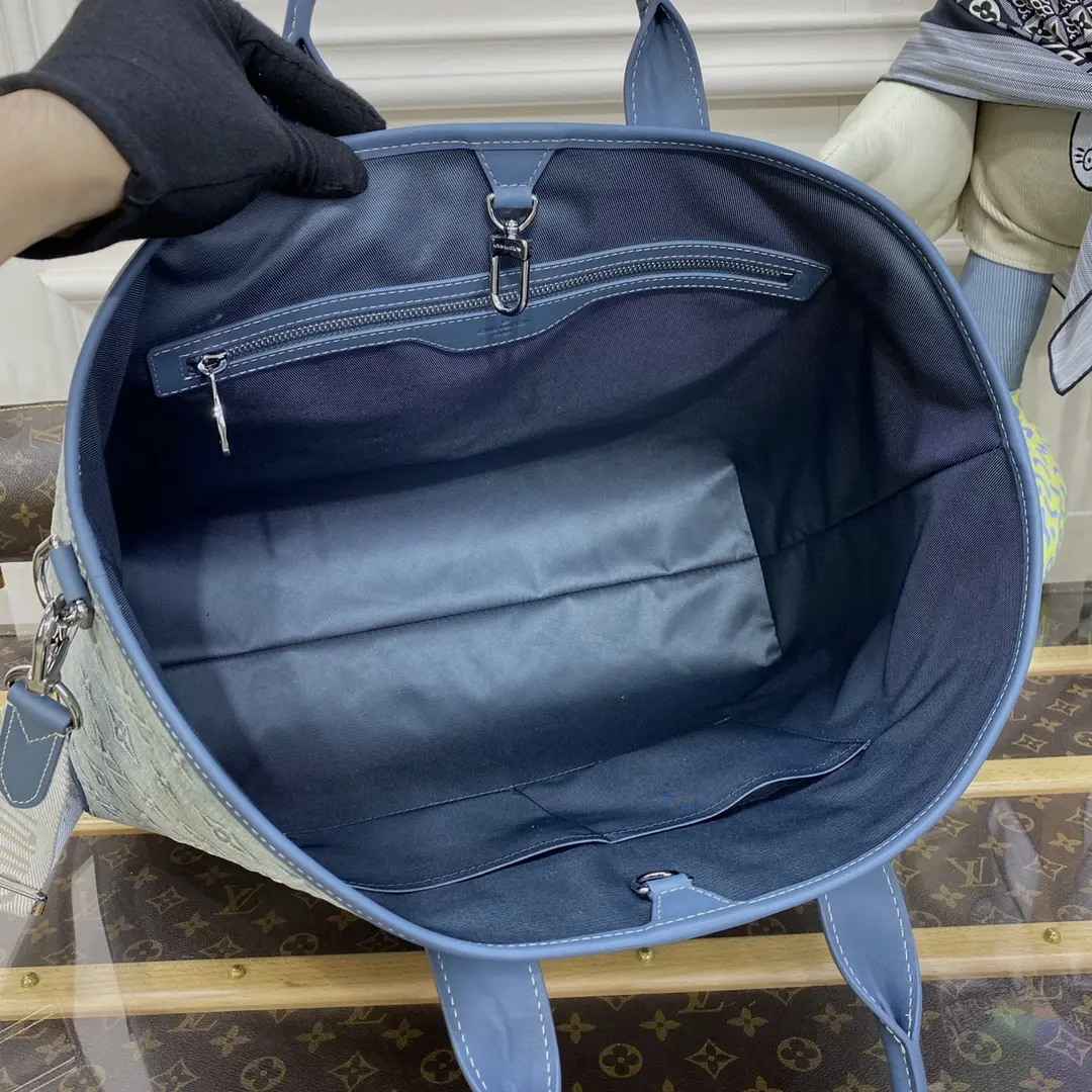 monogram denim weekend tote nm m22537 9
