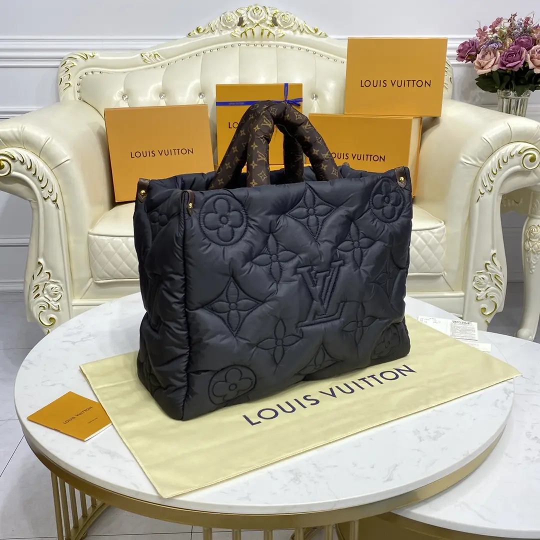 monogram econyl onthego gm tote bag m59005 5