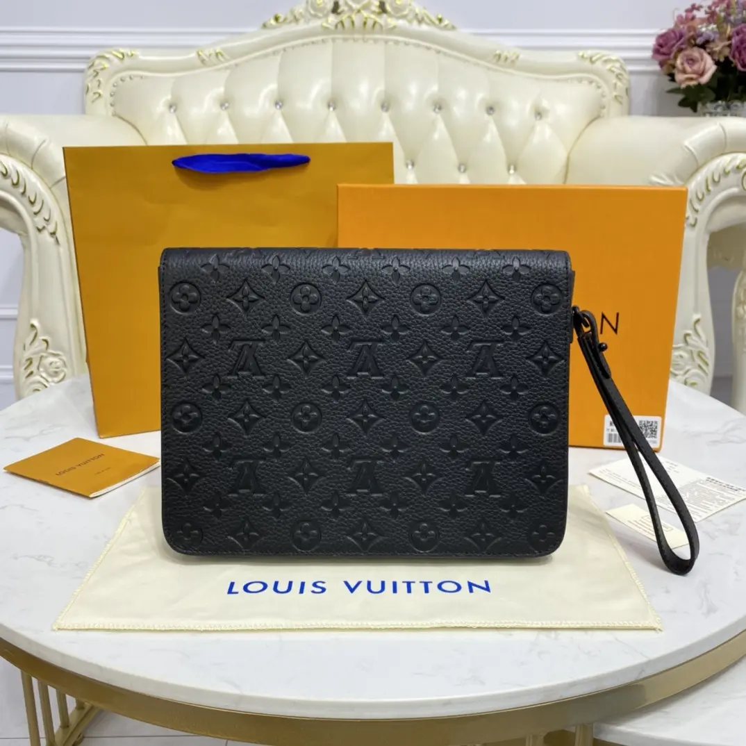 monogram embossed taurillon leather s lock a4 pouch black m80582 5 monogram embossed taurillon leather s lock a4 pouch black m80582 5