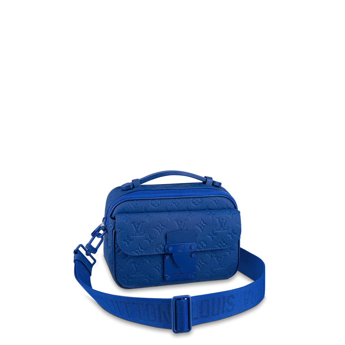 monogram embossed taurillon leather s lock messenger blue m58488 1 monogram embossed taurillon leather s lock messenger blue m58488 1