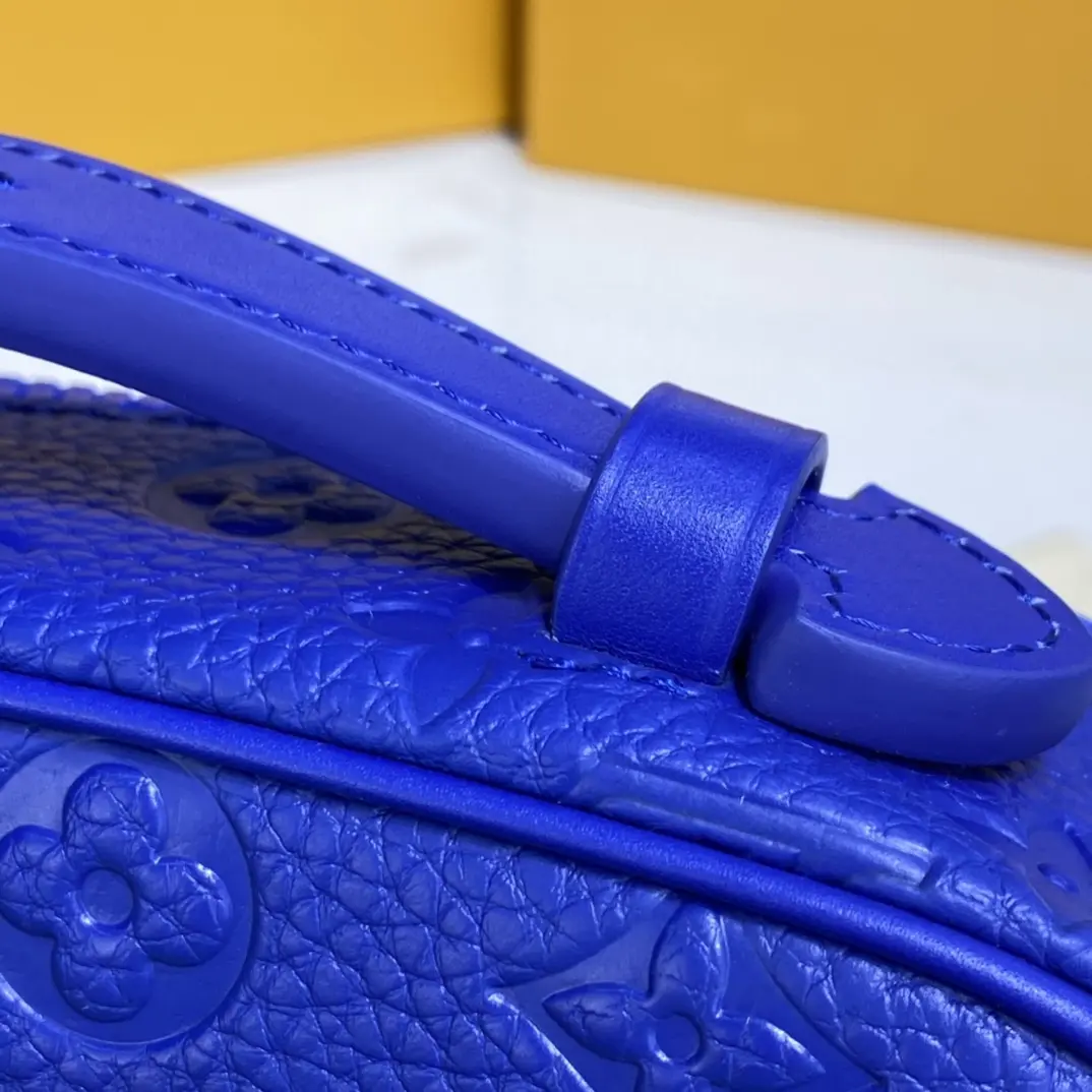 monogram embossed taurillon leather s lock messenger blue m58488 6