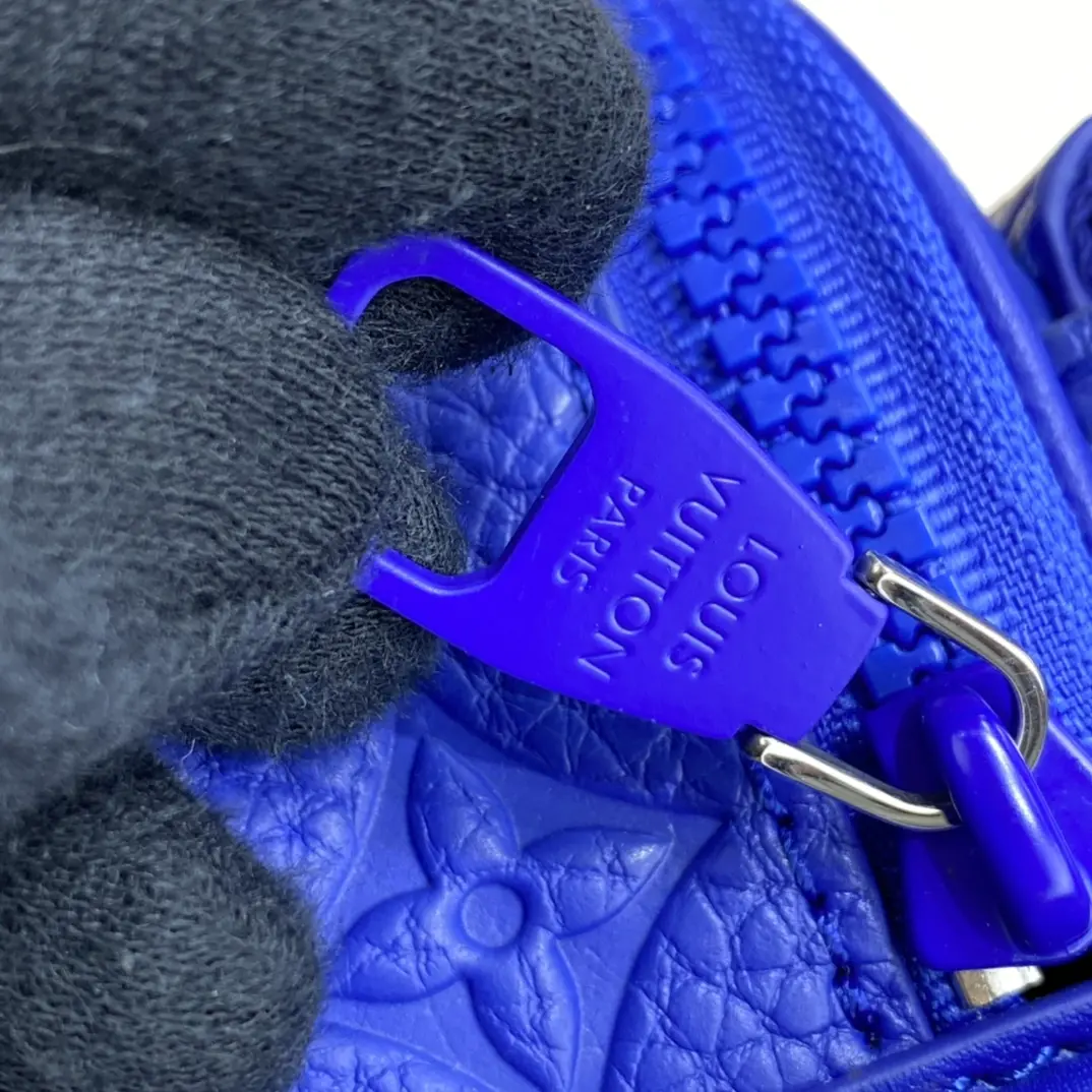 monogram embossed taurillon leather s lock messenger blue m58488 8