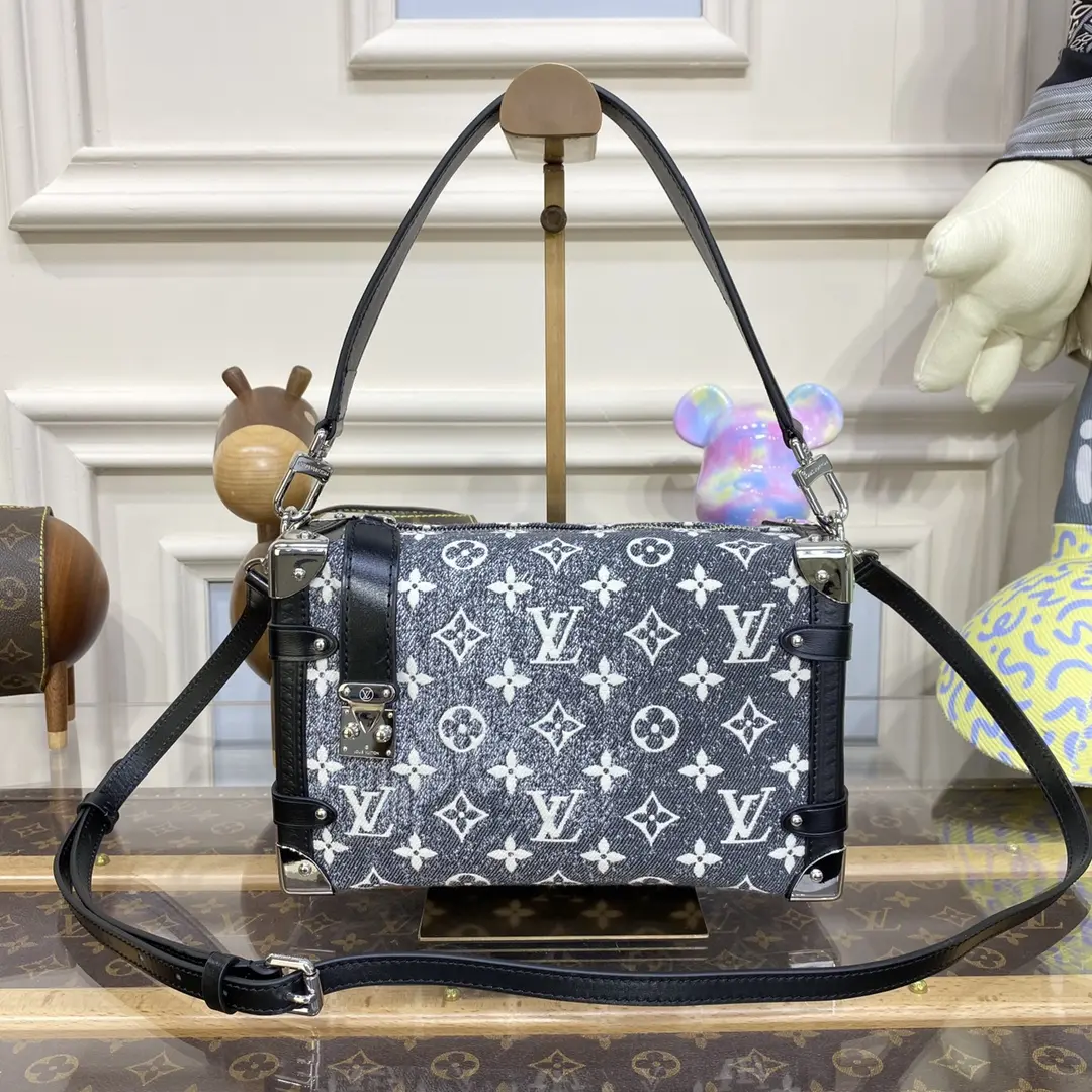 monogram jacquard denim side trunk bag m21460 2 monogram jacquard denim side trunk bag m21460 2