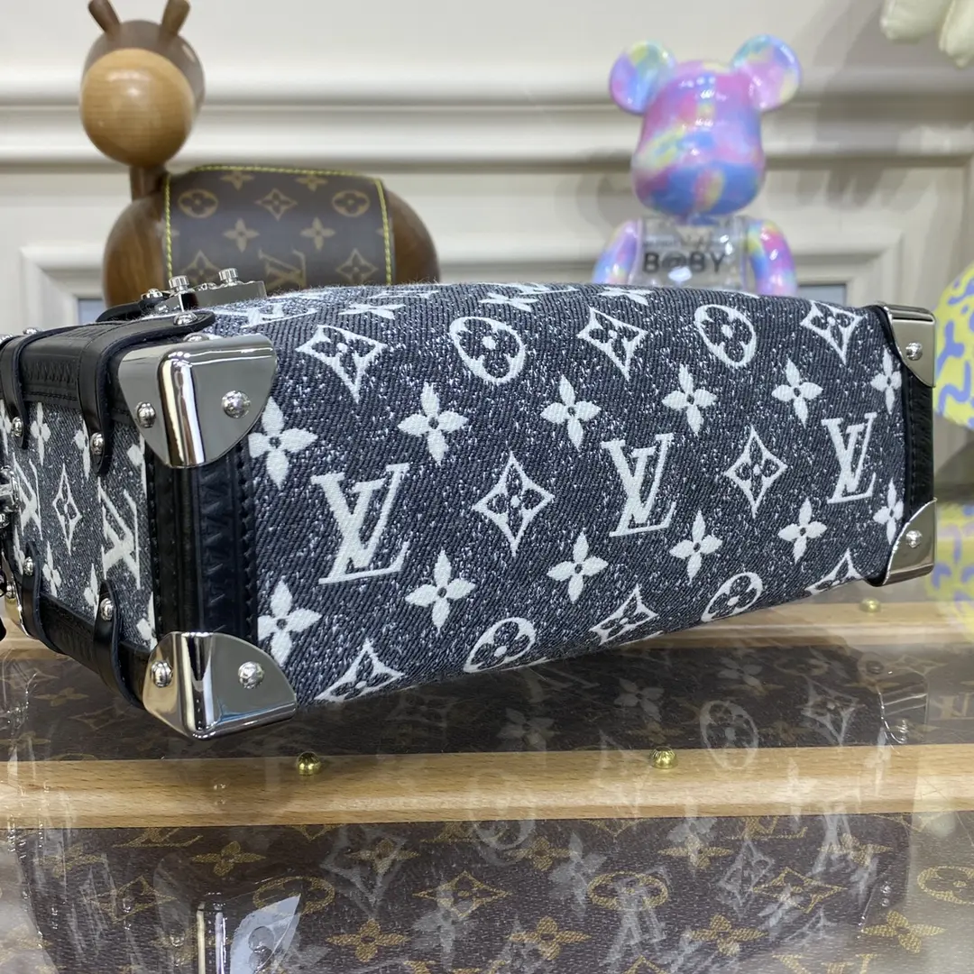 monogram jacquard denim side trunk bag m21460 6 monogram jacquard denim side trunk bag m21460 6