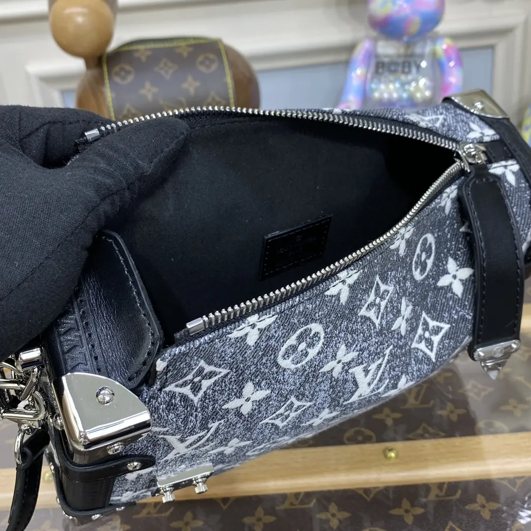 monogram jacquard denim side trunk bag m21460 8 monogram jacquard denim side trunk bag m21460 8