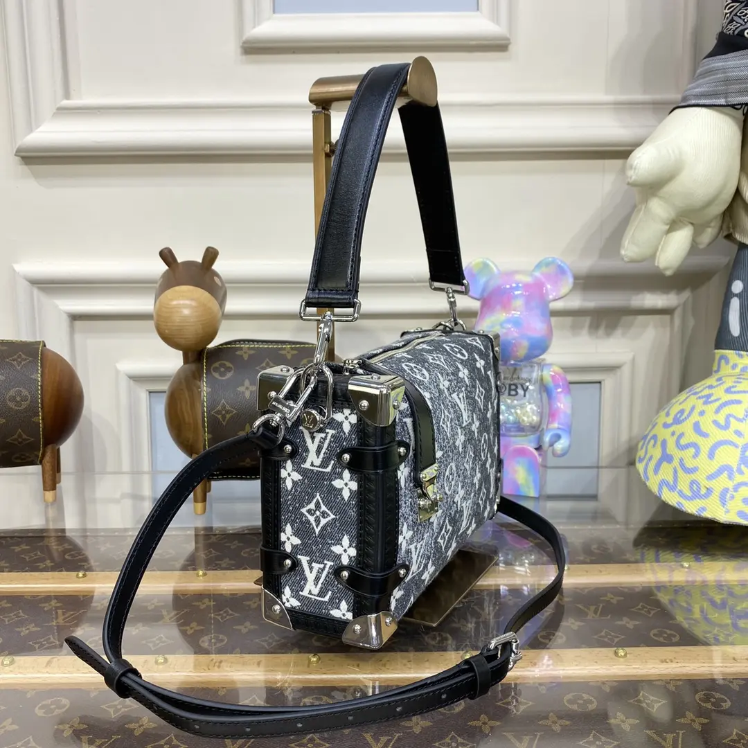 monogram jacquard denim side trunk bag m21460 9 monogram jacquard denim side trunk bag m21460 9