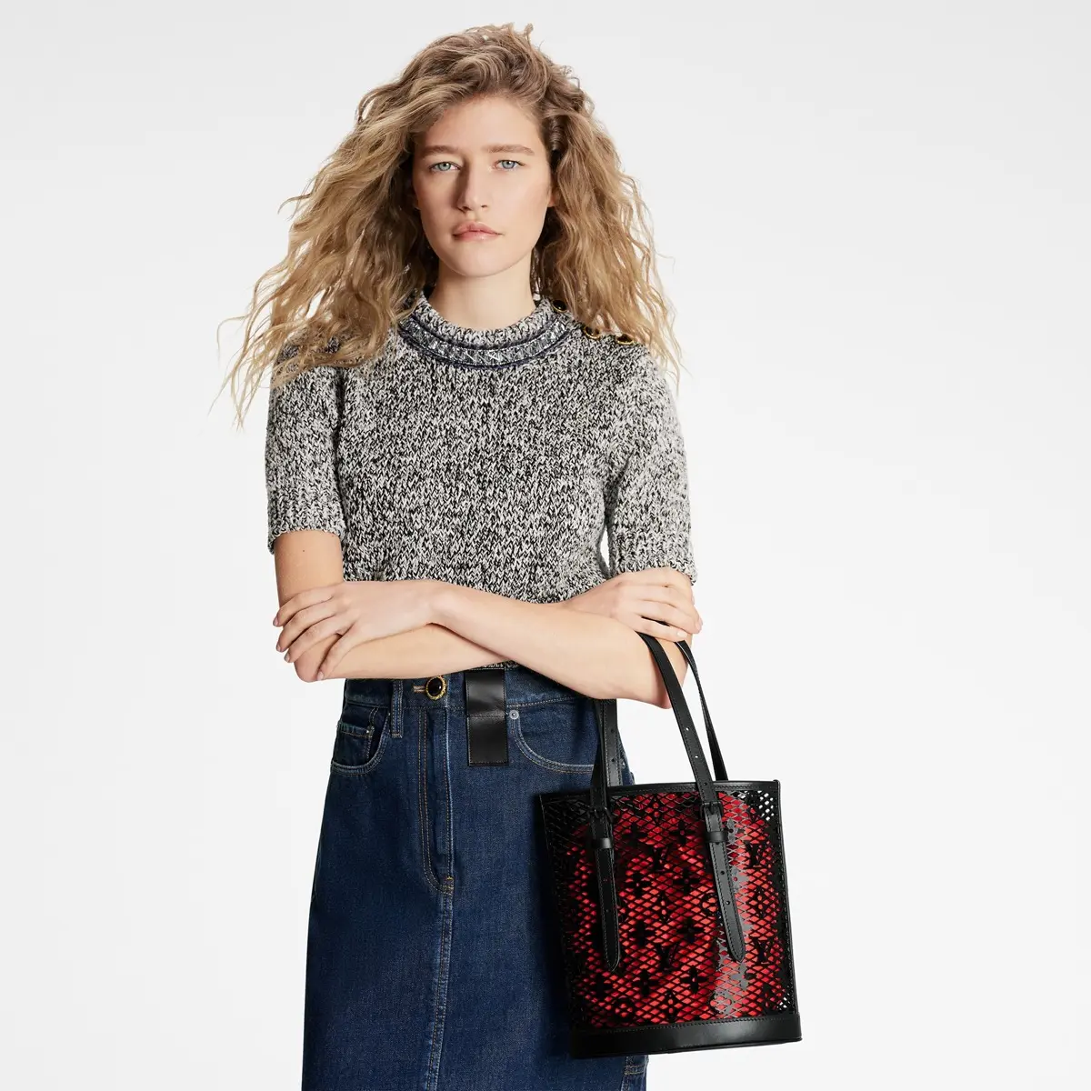 monogram lace bucket pm bag m20352 2