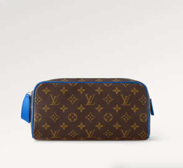 monogram macassar canvas dopp kit toiletry blue m46763 1