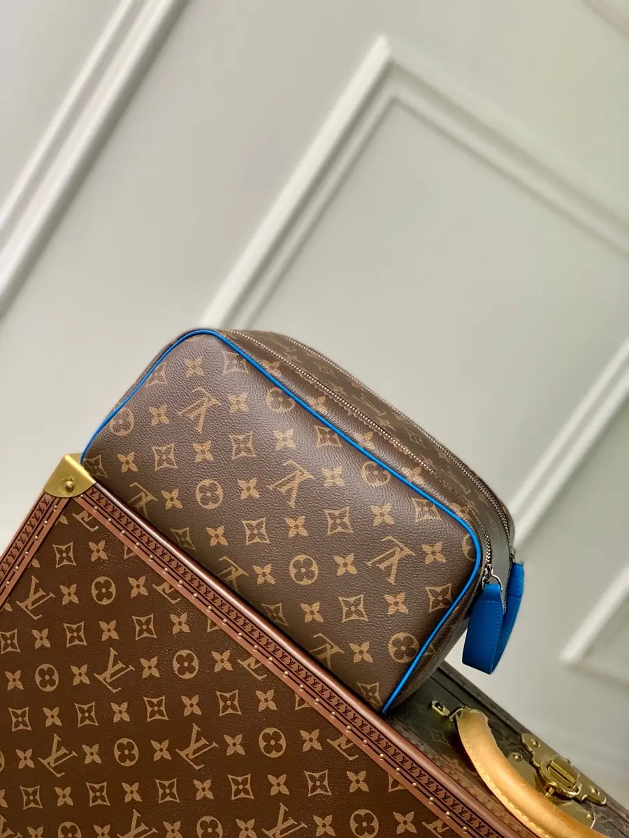 monogram macassar canvas dopp kit toiletry blue m46763 2 monogram macassar canvas dopp kit toiletry blue m46763 2