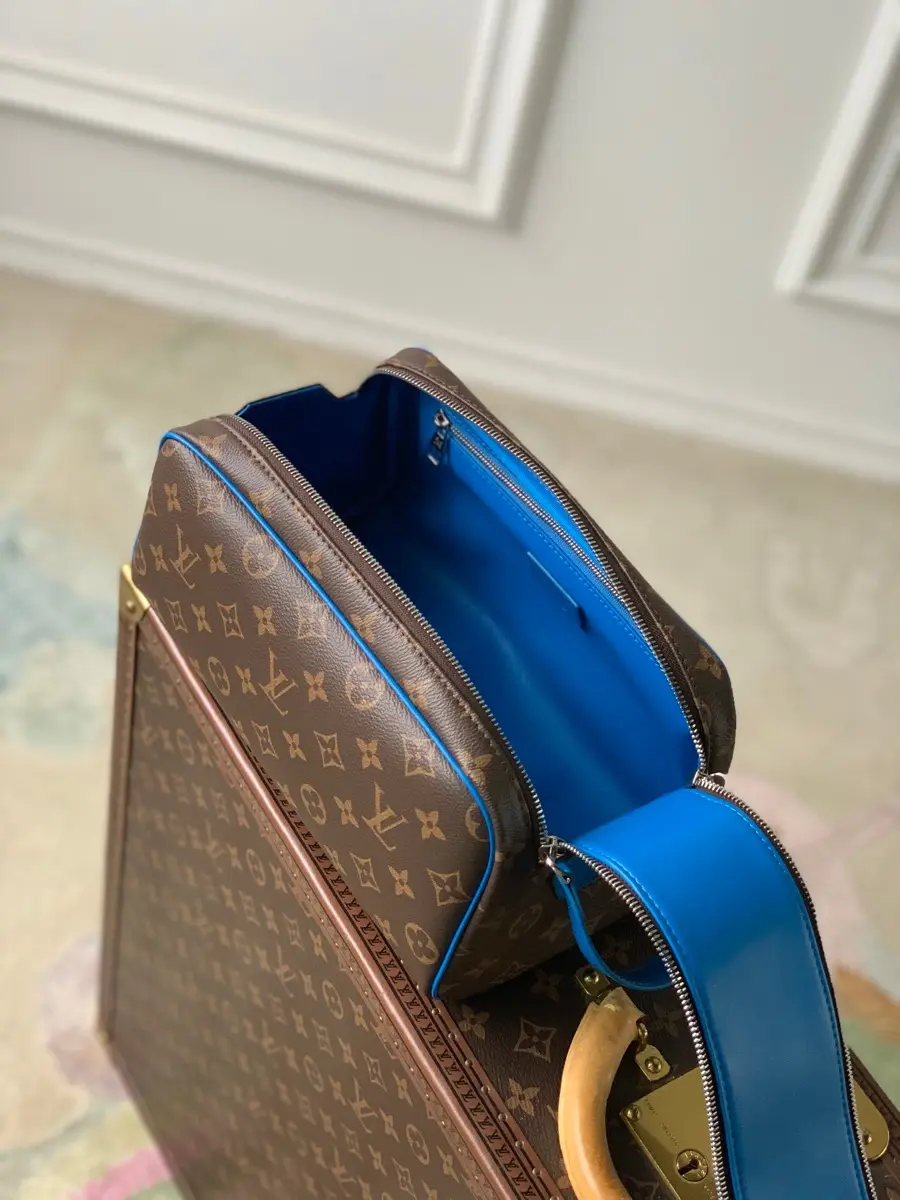 monogram macassar canvas dopp kit toiletry blue m46763 5 monogram macassar canvas dopp kit toiletry blue m46763 5