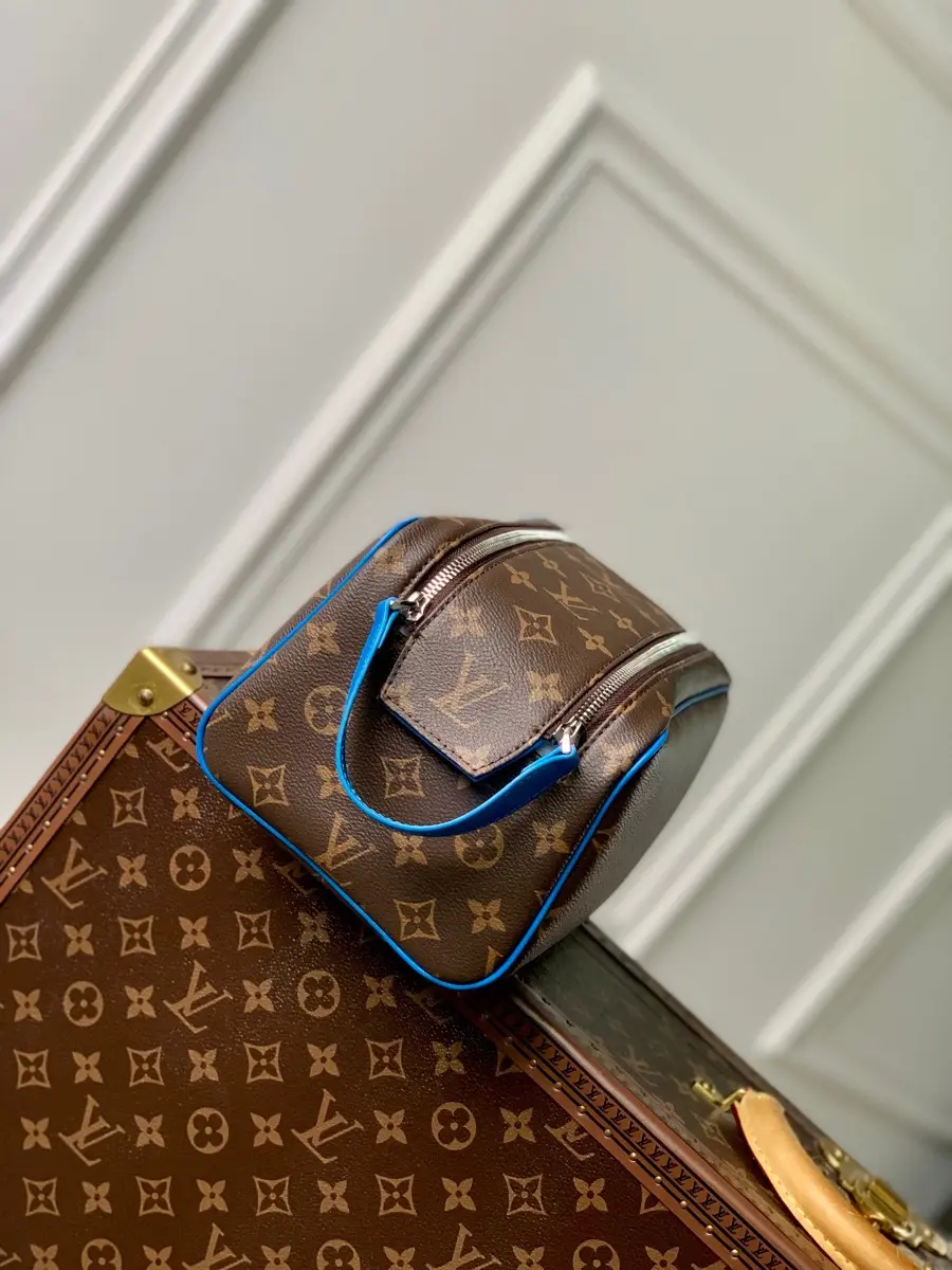 monogram macassar canvas dopp kit toiletry blue m46763 7 monogram macassar canvas dopp kit toiletry blue m46763 7