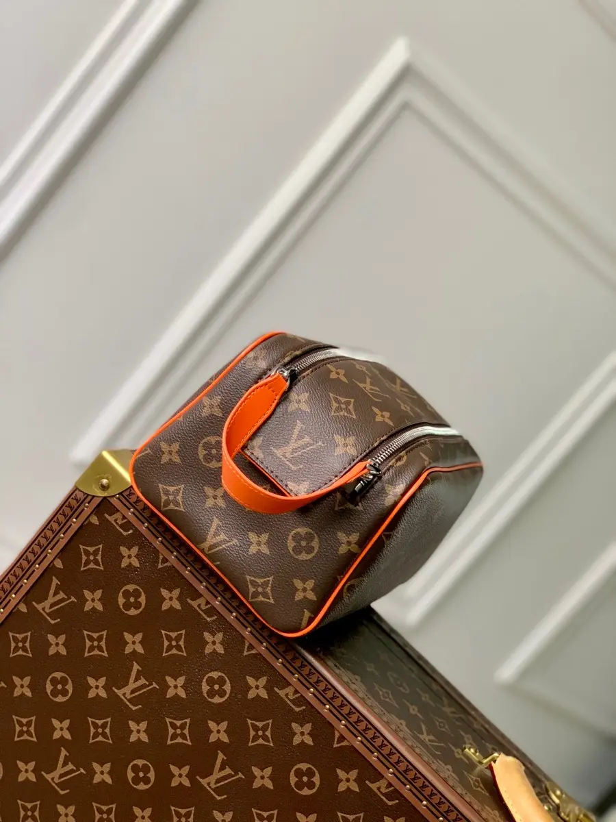 monogram macassar canvas dopp kit toiletry orange m46765 10 monogram macassar canvas dopp kit toiletry orange m46765 10