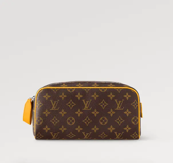 monogram macassar canvas dopp kit toiletry yellow m46764 1