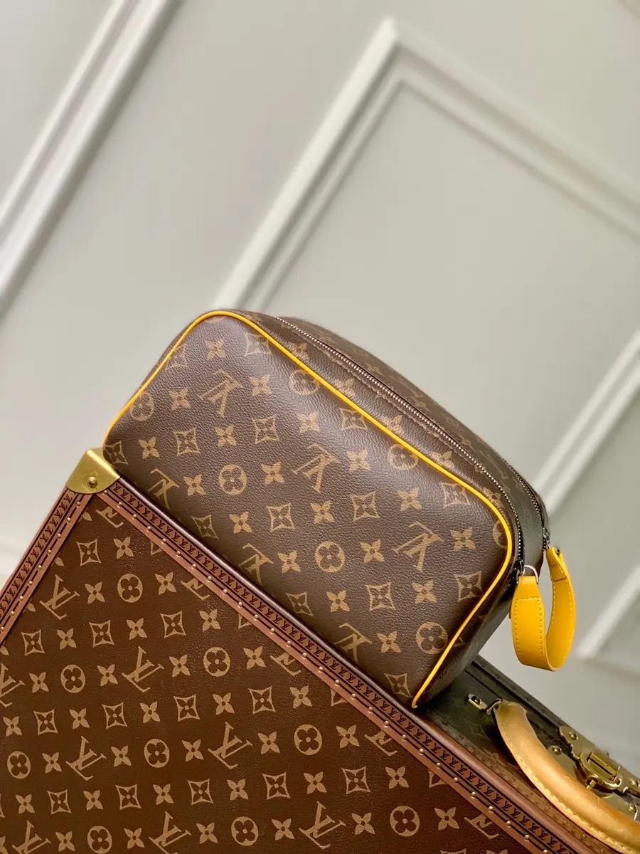 monogram macassar canvas dopp kit toiletry yellow m46764 11 monogram macassar canvas dopp kit toiletry yellow m46764 11