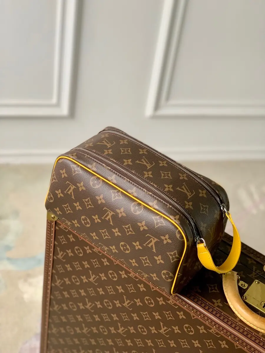 monogram macassar canvas dopp kit toiletry yellow m46764 6 monogram macassar canvas dopp kit toiletry yellow m46764 6
