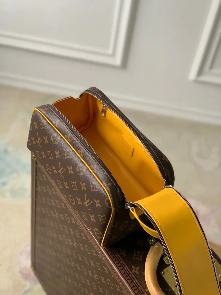 monogram macassar canvas dopp kit toiletry yellow m46764 7 monogram macassar canvas dopp kit toiletry yellow m46764 7