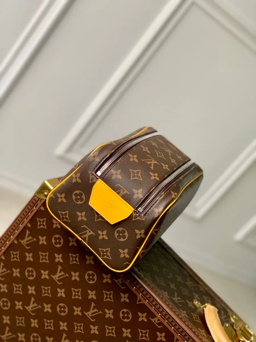 monogram macassar canvas dopp kit toiletry yellow m46764 8 monogram macassar canvas dopp kit toiletry yellow m46764 8