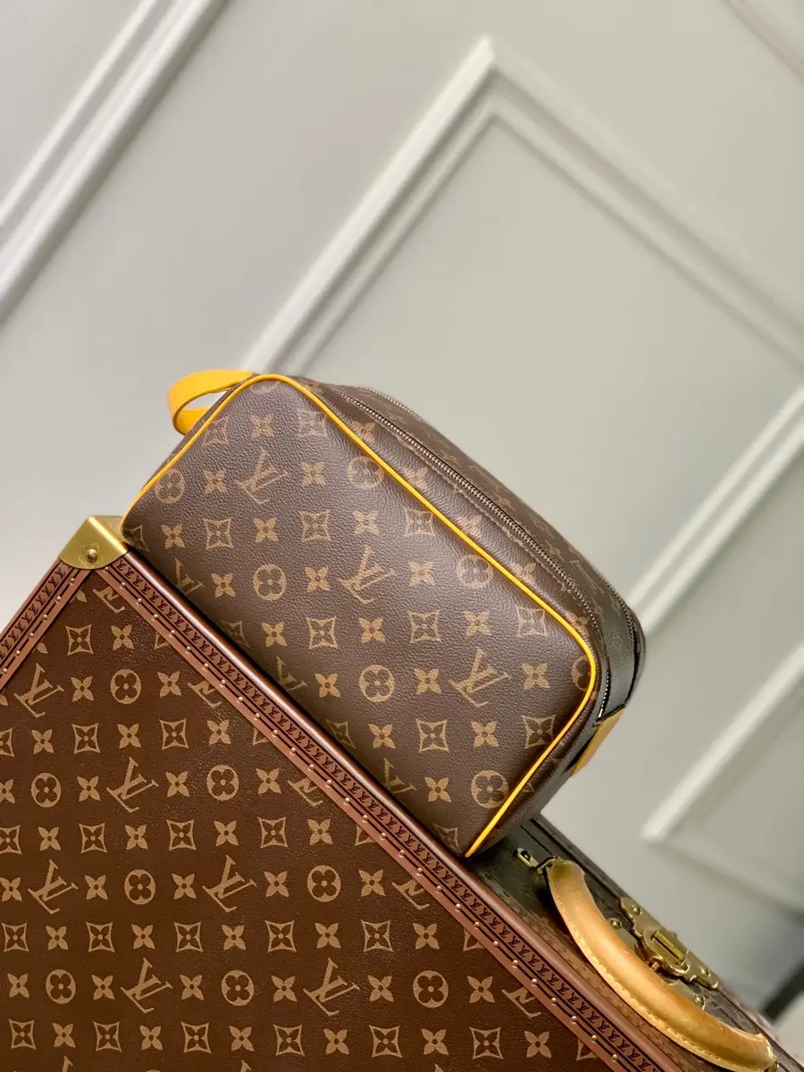 monogram macassar canvas dopp kit toiletry yellow m46764 9 monogram macassar canvas dopp kit toiletry yellow m46764 9