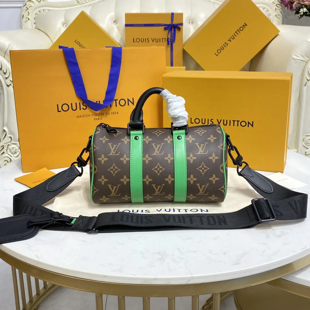 monogram macassar keepall bandouliere 25 m46249 3