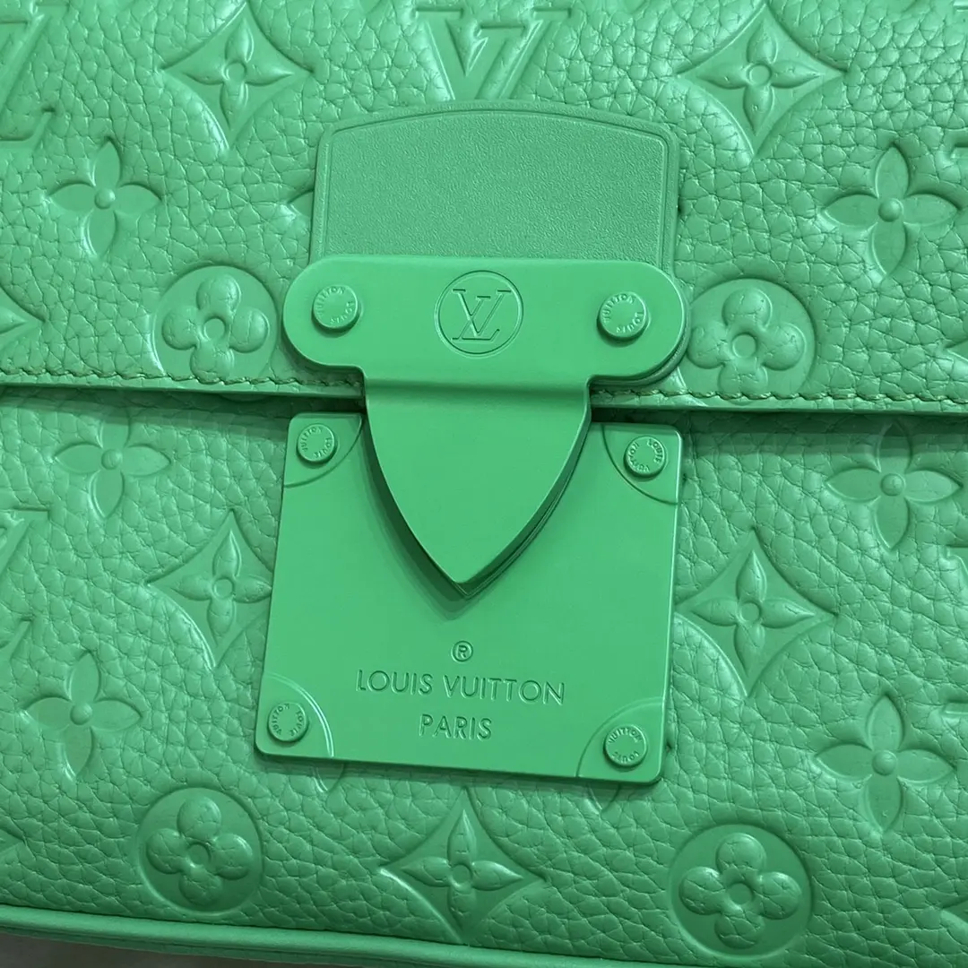 monogram macassar s lock messenger green m20904 green 2