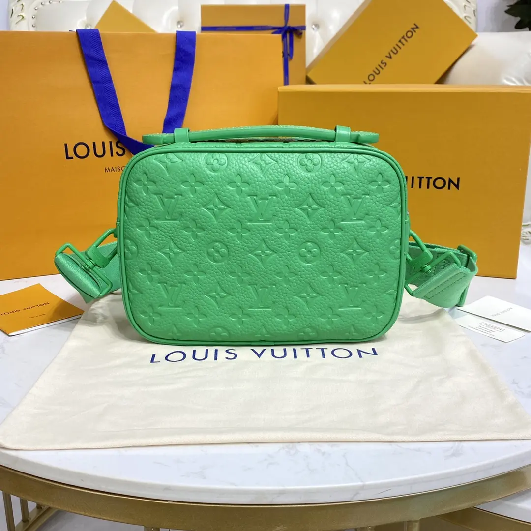 monogram macassar s lock messenger green m20904 green 4