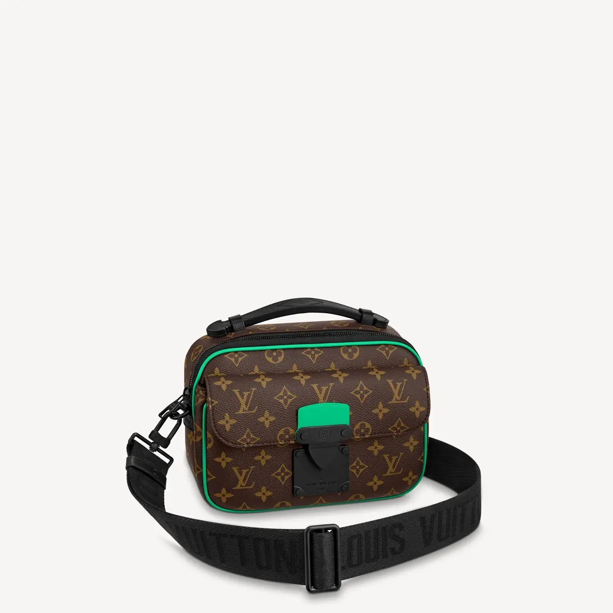 monogram macassar s lock messenger m46246 green 1