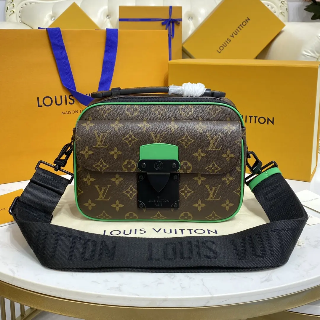 monogram macassar s lock messenger m46246 green 2 monogram macassar s lock messenger m46246 green 2