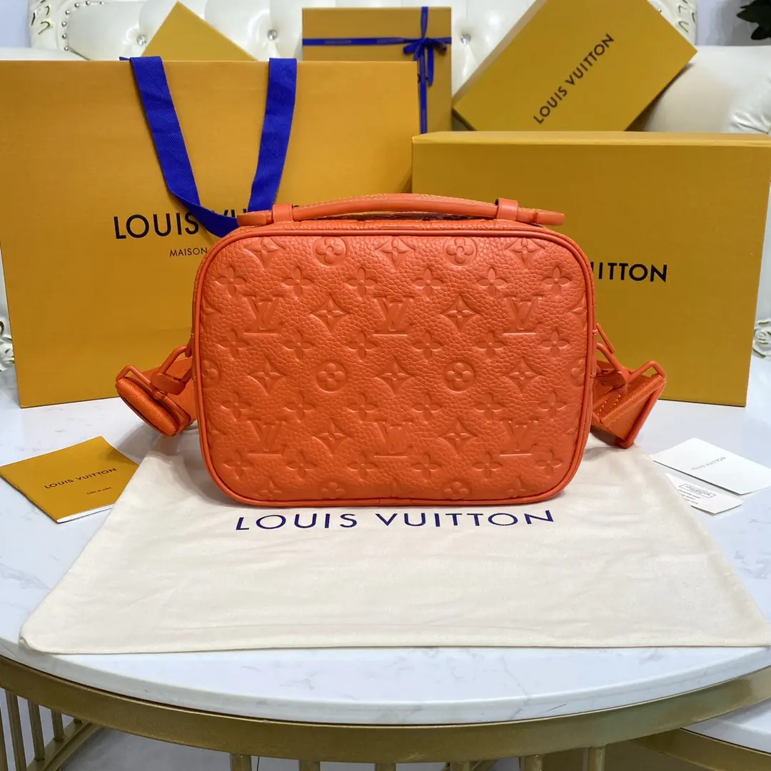 monogram macassar s lock messenger orange m20904 orange 3