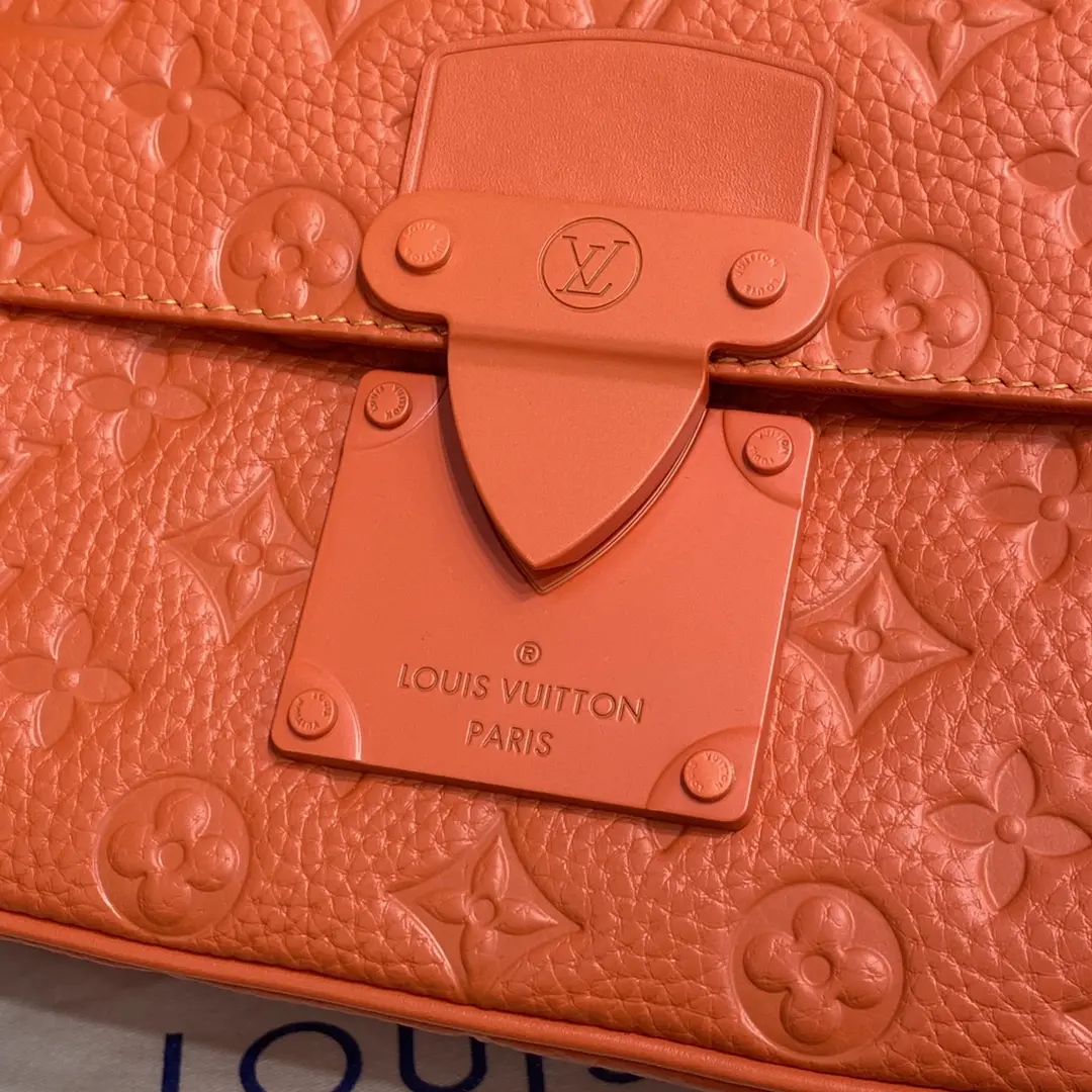 monogram macassar s lock messenger orange m20904 orange 4