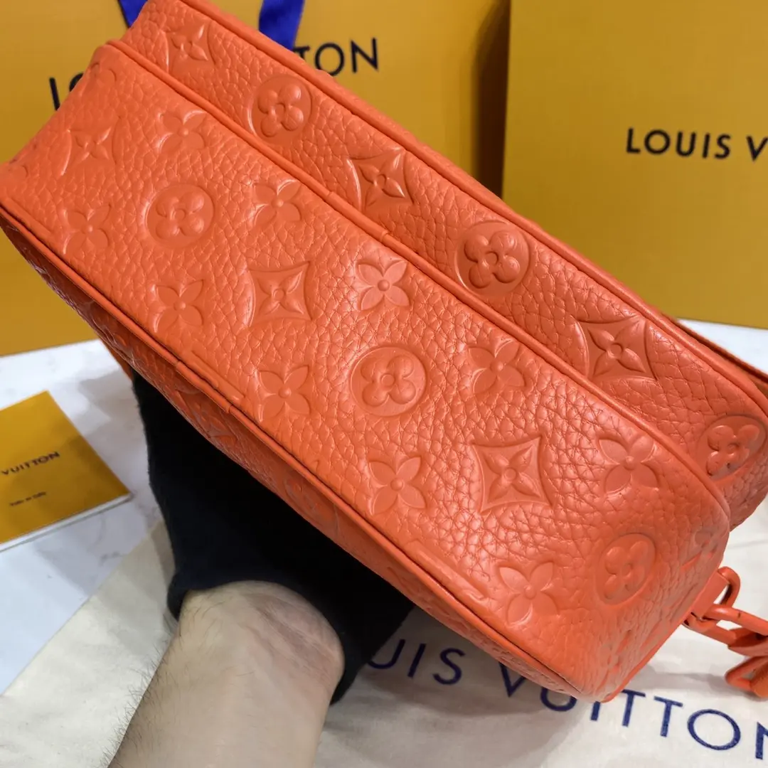 monogram macassar s lock messenger orange m20904 orange 5