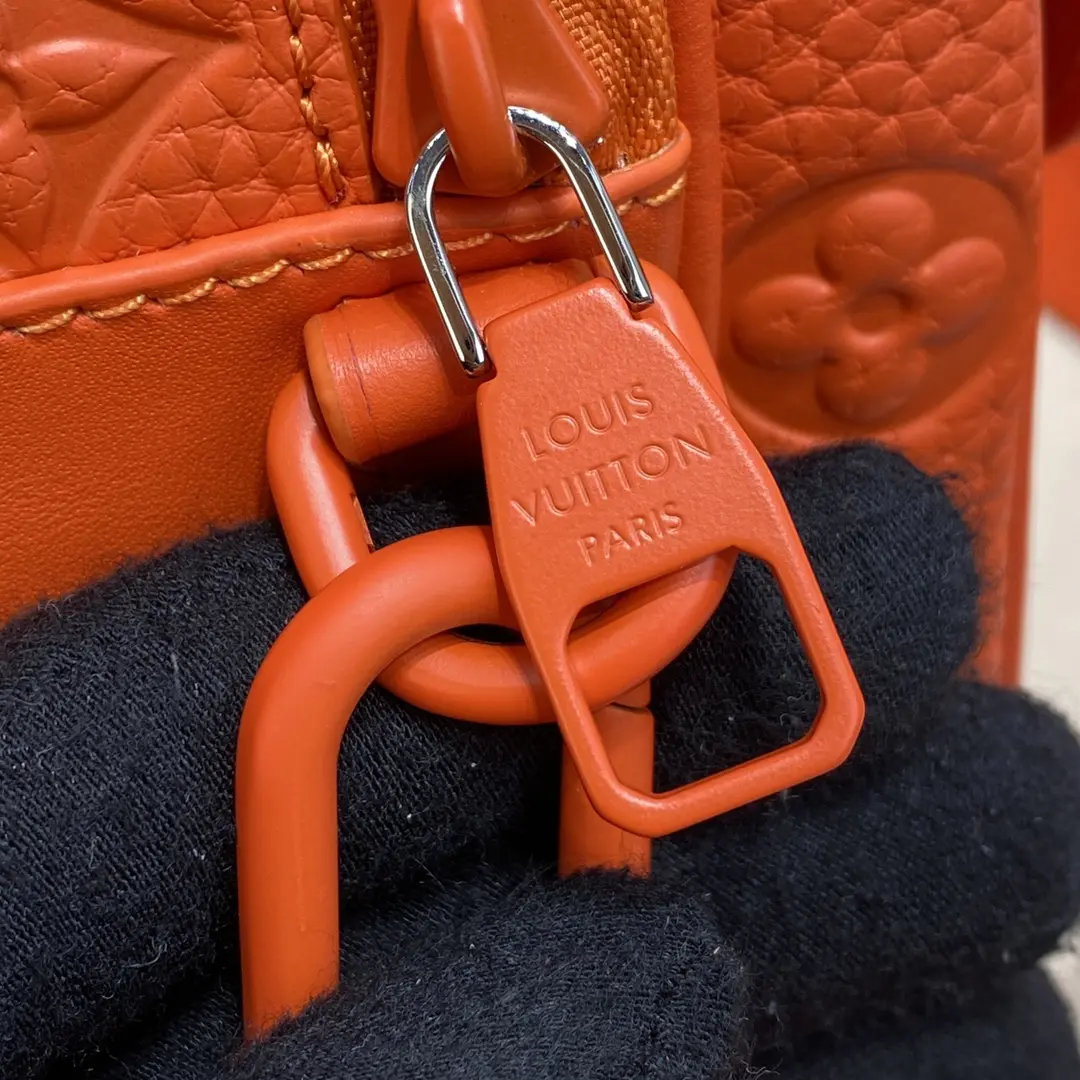 monogram macassar s lock messenger orange m20904 orange 6