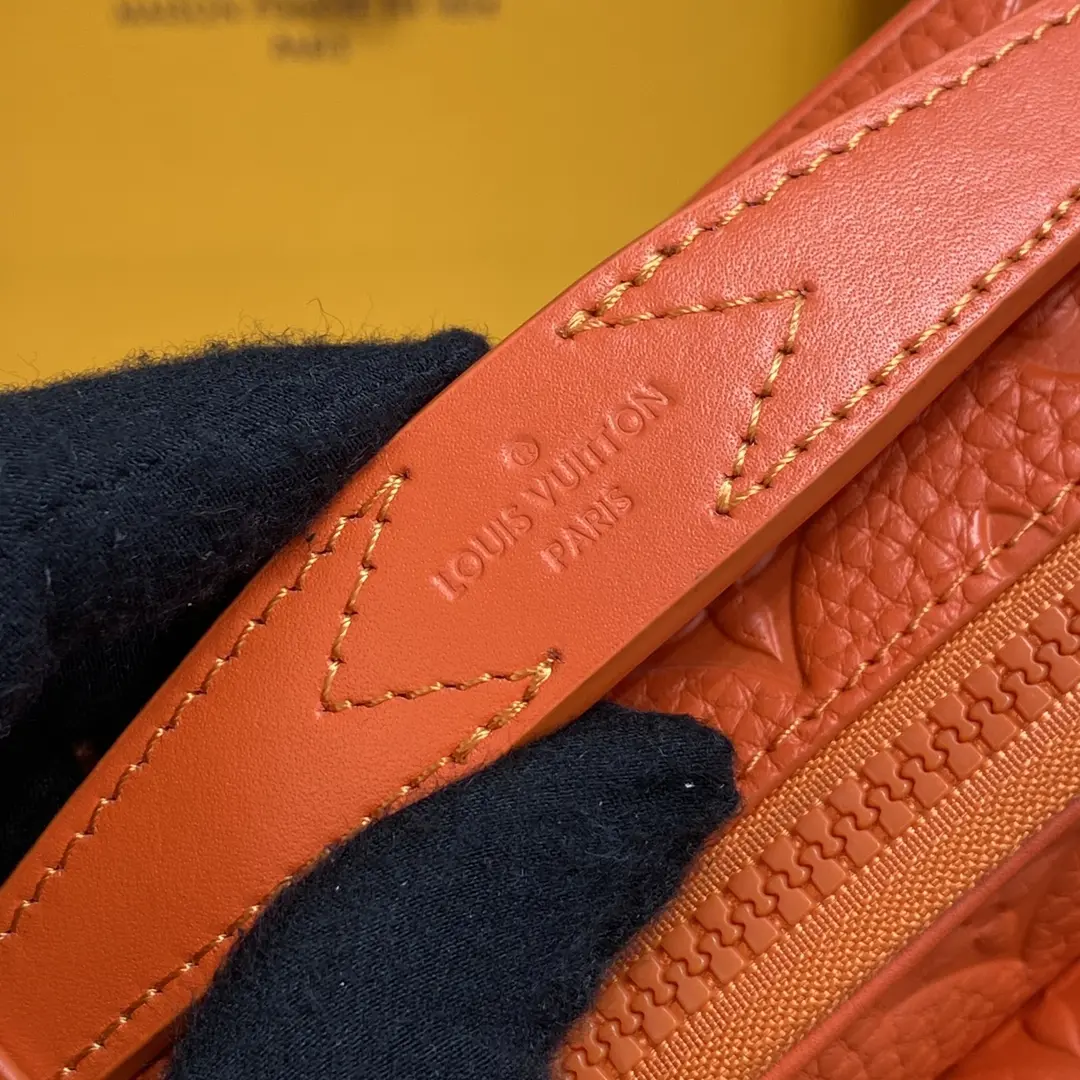monogram macassar s lock messenger orange m20904 orange 7