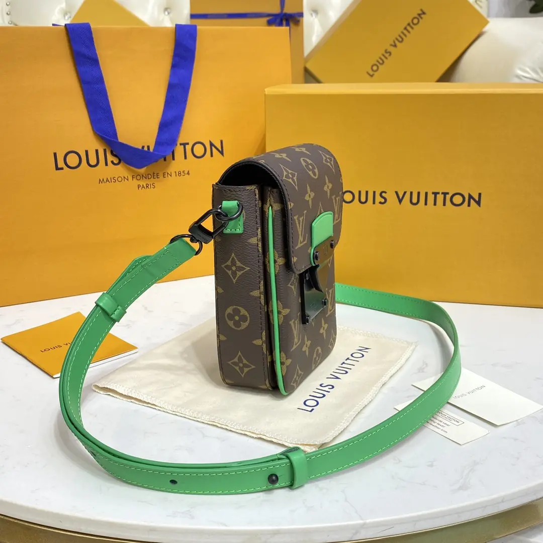 monogram macassar s lock vertical wearable wallet green m81522 green 2 monogram macassar s lock vertical wearable wallet green m81522 green 2