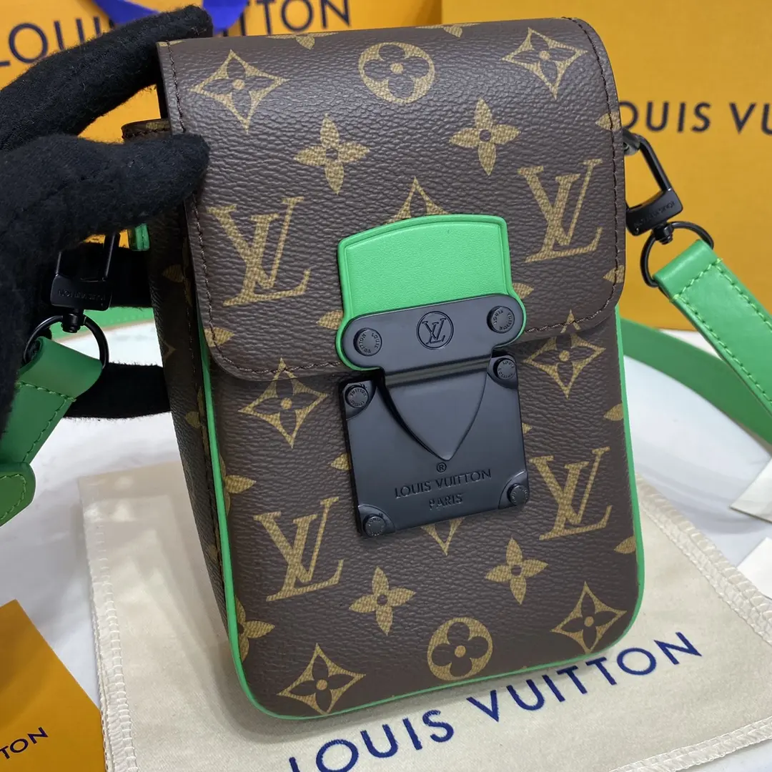 monogram macassar s lock vertical wearable wallet green m81522 green 5 monogram macassar s lock vertical wearable wallet green m81522 green 5