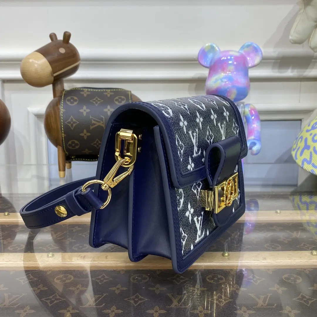 monogram mini dauphine handbag blue m22826 blue 4