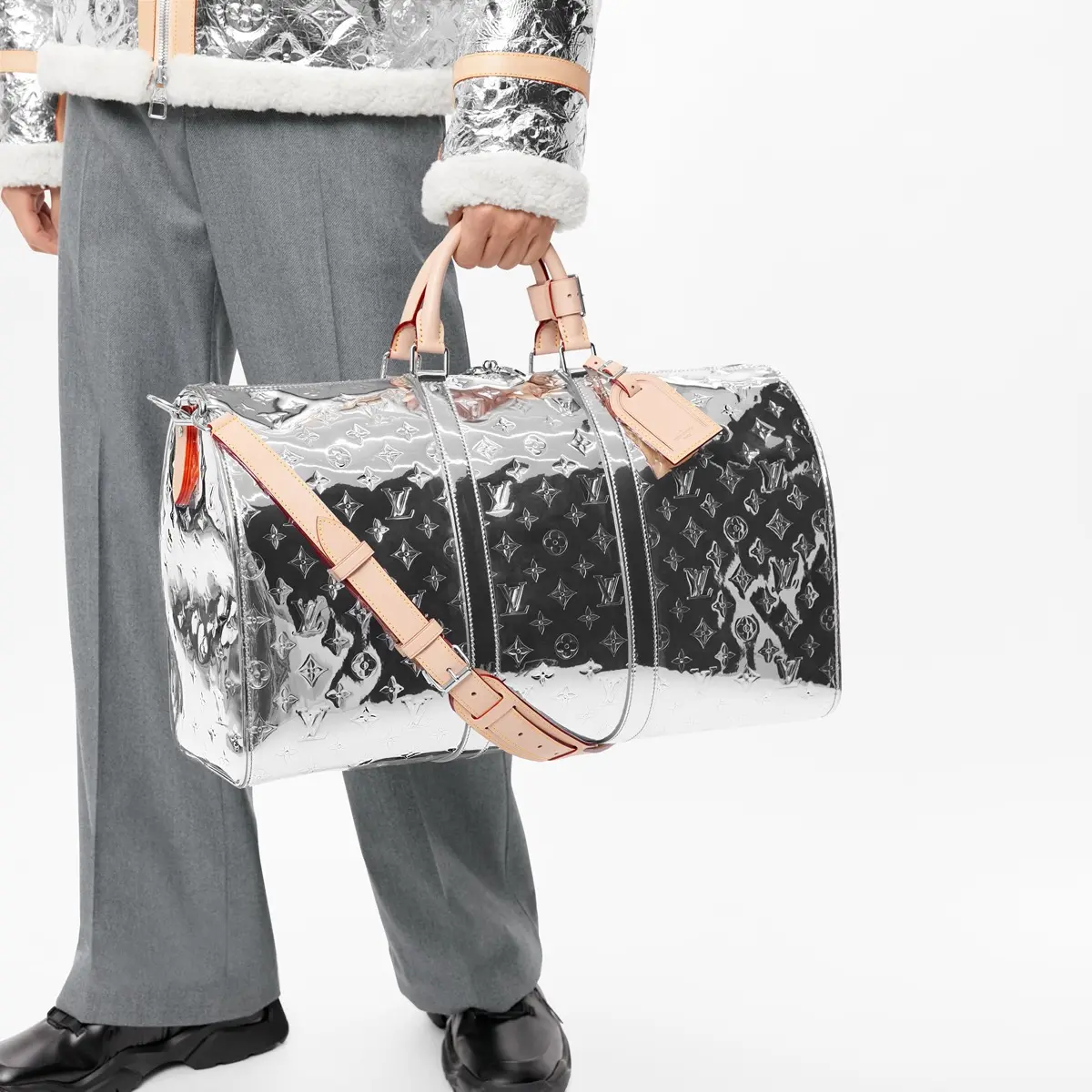 monogram mirror keepall bandouliere 50 m45886 3