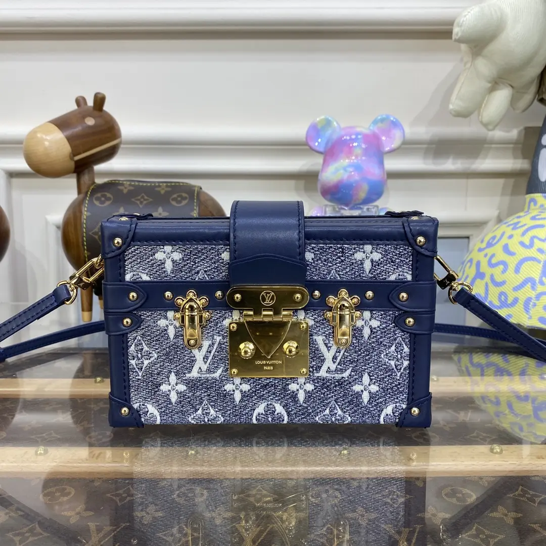 monogram petite malle handbag blue m22882 blue 1 monogram petite malle handbag blue m22882 blue 1