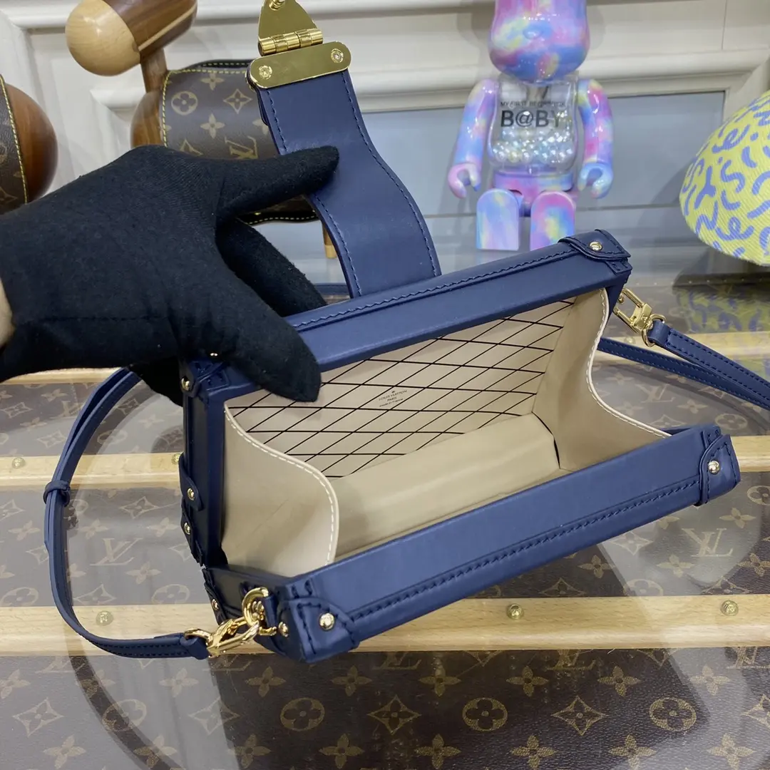 monogram petite malle handbag blue m22882 blue 2
